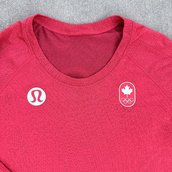 Lululemon Team Canada Swiftly Tech Long Sleeve Shirt 2.0 COC logo Size 8 (est.) - Picture 8 of 11